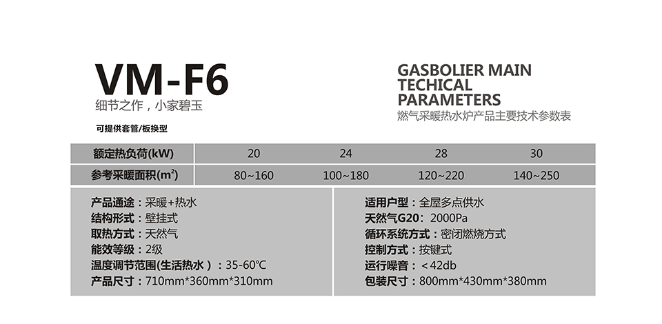 燃?xì)獗趻鞝t采暖爐VM-F6參數(shù)