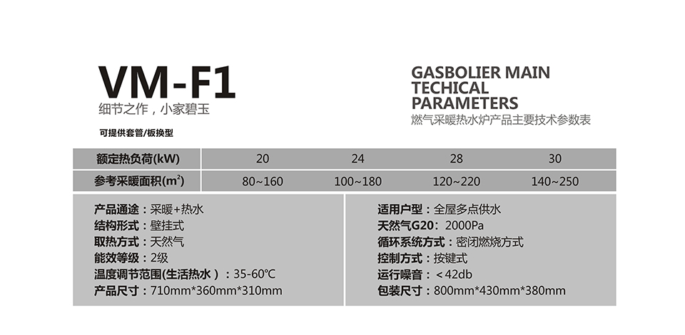 燃?xì)獗趻鞝t采暖爐VM-F1參數(shù)